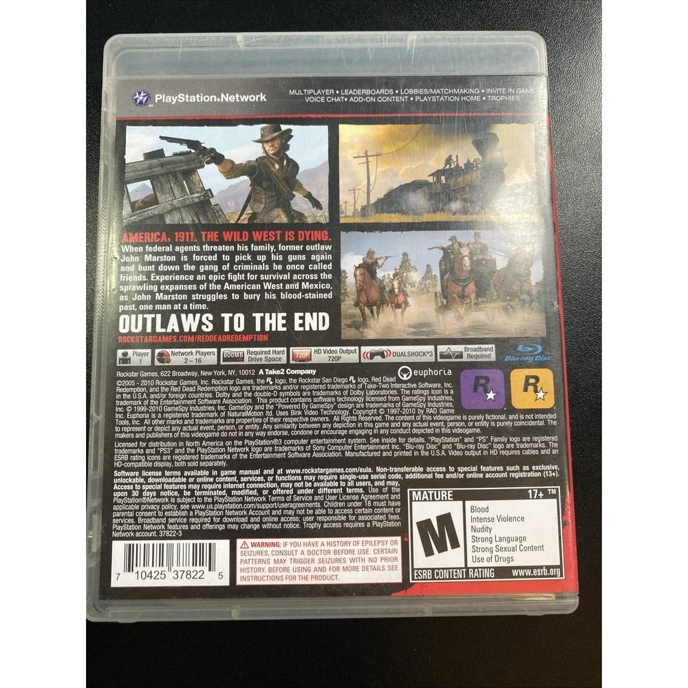 Red Dead Redemption (PS3 Sony Playstation) Includes Manual